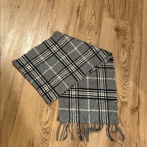 Gray Plaid Men's Scarf